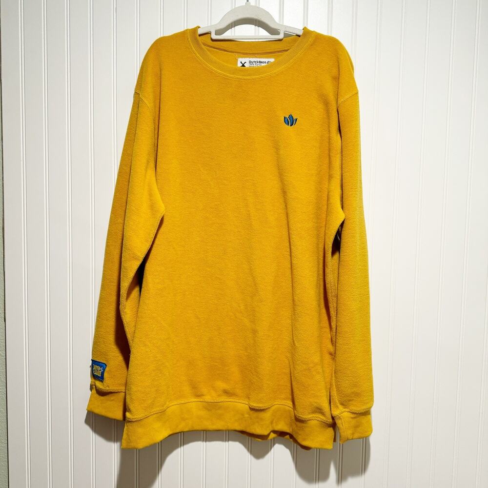 Dutch Bros Golden Yellow Terry Cotton Sweatshirt Mens 2X